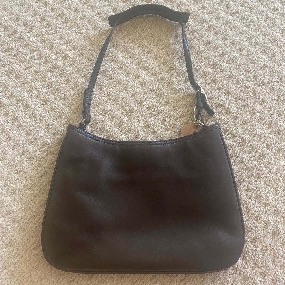 Brown Leather Coach Shoulder Bag